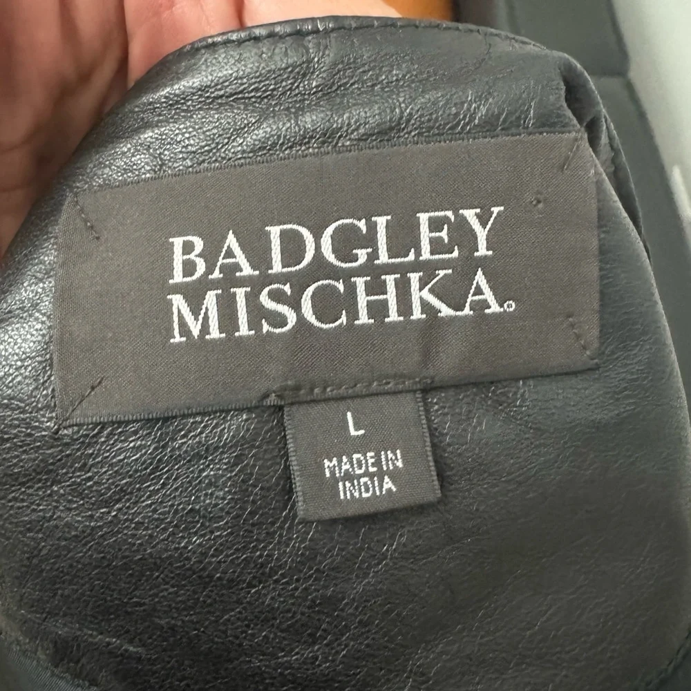 Badgley Mischka‎ leather jacket L